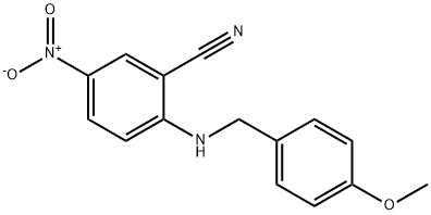 2-[(4-methoxybenzyl)amino]-5-nitrobenzonitrile 구조식 이미지