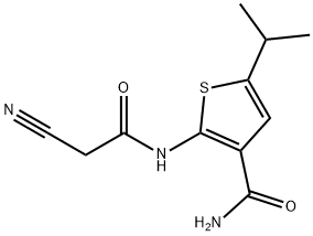 2-[(cyanoacetyl)amino]-5-isopropylthiophene-3-carboxamide Structure