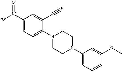 2-[4-(3-methoxyphenyl)piperazin-1-yl]-5-nitrobenzonitrile 구조식 이미지