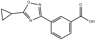 3-(5-cyclopropyl-1,2,4-oxadiazol-3-yl)benzoic acid 구조식 이미지