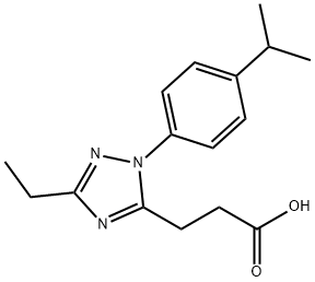 3-[3-ethyl-1-(4-isopropylphenyl)-1H-1,2,4-triazol-5-yl]propanoic acid Structure