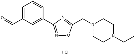 3-{5-[(4-ethylpiperazin-1-yl)methyl]-1,2,4-oxadiazol-3-yl}benzaldehyde hydrochloride Structure