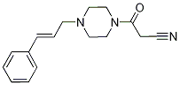 3-oxo-3-{4-[(2E)-3-phenylprop-2-en-1-yl]piperazin-1-yl}propanenitrile 구조식 이미지