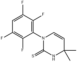 4,4-dimethyl-1-(2,3,5,6-tetrafluorophenyl)-1,4-dihydropyrimidine-2-thiol 구조식 이미지