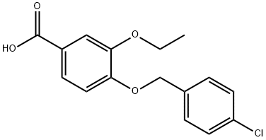 4-[(4-chlorobenzyl)oxy]-3-ethoxybenzoic acid 구조식 이미지