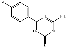 4-amino-6-(4-chlorophenyl)-1,6-dihydro-1,3,5-triazine-2-thiol 구조식 이미지