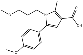 5-(4-methoxyphenyl)-1-(3-methoxypropyl)-2-methyl-1H-pyrrole-3-carboxylic acid 구조식 이미지
