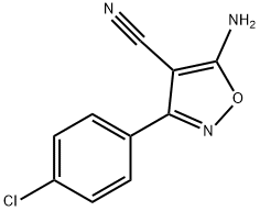 5-amino-3-(4-chlorophenyl)isoxazole-4-carbonitrile Structure