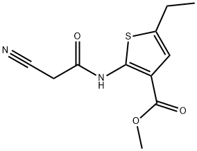 methyl 2-[(cyanoacetyl)amino]-5-ethylthiophene-3-carboxylate 구조식 이미지