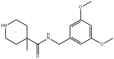 N-(3,5-dimethoxybenzyl)-4-methylpiperidine-4-carboxamide 구조식 이미지