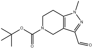 tert-butyl 3-formyl-1-methyl-1,4,6,7-tetrahydro-5H-pyrazolo[4,3-c]pyridine-5-carboxylate 구조식 이미지