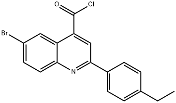 6-bromo-2-(4-ethylphenyl)quinoline-4-carbonyl chloride Structure