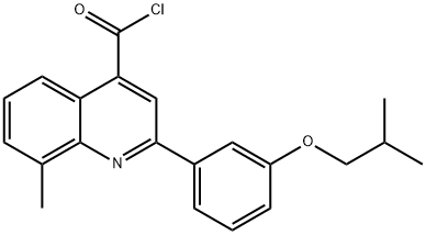 2-(3-isobutoxyphenyl)-8-methylquinoline-4-carbonyl chloride 구조식 이미지