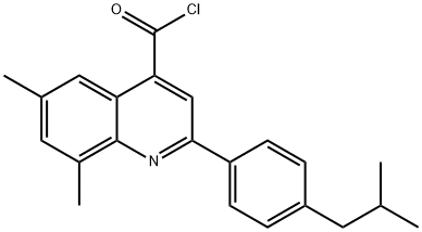 2-(4-isobutylphenyl)-6,8-dimethylquinoline-4-carbonyl chloride Structure