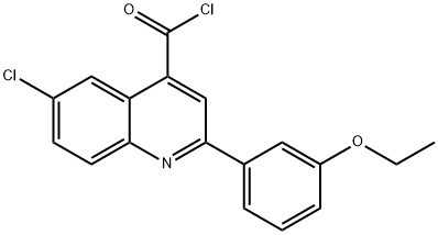 6-chloro-2-(3-ethoxyphenyl)quinoline-4-carbonyl chloride 구조식 이미지