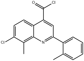 7-chloro-8-methyl-2-(2-methylphenyl)quinoline-4-carbonyl chloride 구조식 이미지