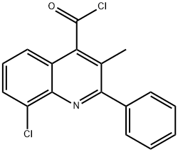 8-chloro-3-methyl-2-phenylquinoline-4-carbonyl chloride Structure