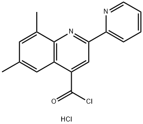 6,8-dimethyl-2-pyridin-2-ylquinoline-4-carbonyl chloride hydrochloride Structure