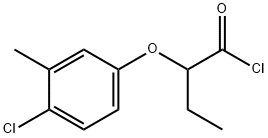 2-(4-chloro-3-methylphenoxy)butanoyl chloride 구조식 이미지