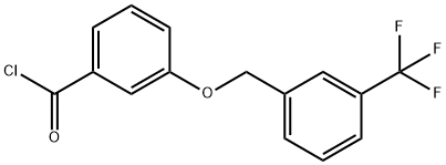 3-{[3-(trifluoromethyl)benzyl]oxy}benzoyl chloride Structure