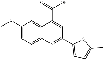 6-methoxy-2-(5-methyl-2-furyl)quinoline-4-carboxylic acid 구조식 이미지