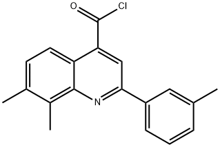 7,8-dimethyl-2-(3-methylphenyl)quinoline-4-carbonyl chloride Structure