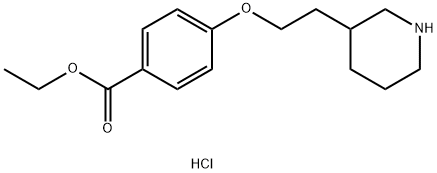 Ethyl 4-[2-(3-piperidinyl)ethoxy]benzoatehydrochloride Structure
