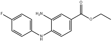 Ethyl 3-amino-4-(4-fluoroanilino)benzoate Structure