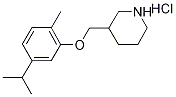 3-[(5-Isopropyl-2-methylphenoxy)methyl]piperidinehydrochloride Structure