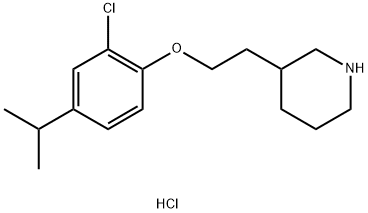 3-[2-(2-Chloro-4-isopropylphenoxy)ethyl]-piperidine hydrochloride 구조식 이미지