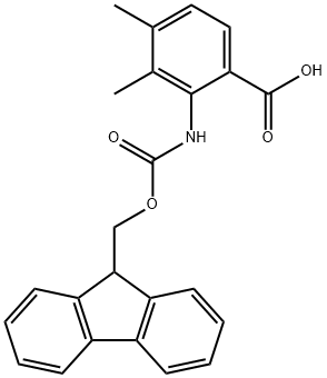 Fmoc-2-amino-3,4-dimethylbenzoic acid 구조식 이미지