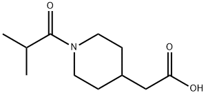 (1-Isobutyryl-piperidin-4-yl)-acetic acid 구조식 이미지