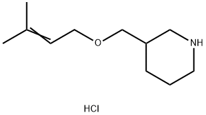 3-{[(3-Methyl-2-butenyl)oxy]methyl}piperidinehydrochloride 구조식 이미지