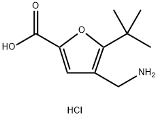 4-Aminomethyl-5-tert-butyl-furan-2-carboxylic acid hydrochloride 구조식 이미지