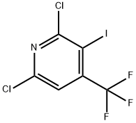 2,6-Dichloro-3-iodo-4-(trifluoromethyl)pyridine 구조식 이미지