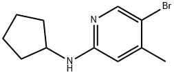 5-Bromo-N-cyclopentyl-4-methyl-2-pyridinamine 구조식 이미지