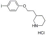 3-[2-(4-Iodophenoxy)ethyl]piperidine hydrochloride Structure