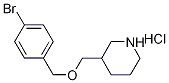 3-{[(4-Bromobenzyl)oxy]methyl}piperidinehydrochloride Structure