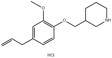 4-Allyl-2-methoxyphenyl 3-piperidinylmethyl etherhydrochloride 구조식 이미지