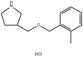 3-{[(2-Methylbenzyl)oxy]methyl}pyrrolidinehydrochloride Structure