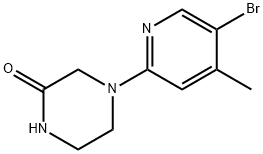 4-(5-Bromo-4-methyl-2-pyridinyl)-2-piperazinone 구조식 이미지