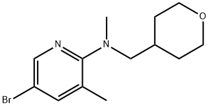 N-(5-Bromo-3-methyl-2-pyridinyl)-N-methyl-N-(tetrahydro-2H-pyran-4-ylmethyl)amine 구조식 이미지