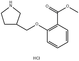 Methyl 2-(3-pyrrolidinylmethoxy)benzoatehydrochloride Structure