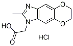 (2-Methyl-6,7-dihydro-5,8-dioxa-1,3-diaza-cyclopenta[b]naphthalen-1-yl)-acetic acid hydrochloride 구조식 이미지