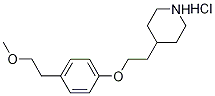 4-{2-[4-(2-Methoxyethyl)phenoxy]ethyl}piperidinehydrochloride Structure