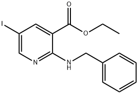 Ethyl 2-(benzylamino)-5-iodonicotinate 구조식 이미지