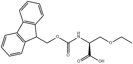 Fmoc-(S)-2-amino-3-ethoxypropionic acid 구조식 이미지