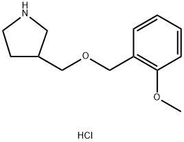 3-{[(2-Methoxybenzyl)oxy]methyl}pyrrolidinehydrochloride 구조식 이미지