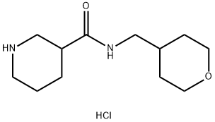 N-(Tetrahydro-2H-pyran-4-ylmethyl)-3-piperidinecarboxamide hydrochloride Structure