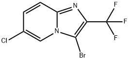 3-Bromo-6-chloro-2-(trifluoromethyl)-imidazo[1,2-a]pyridine 구조식 이미지